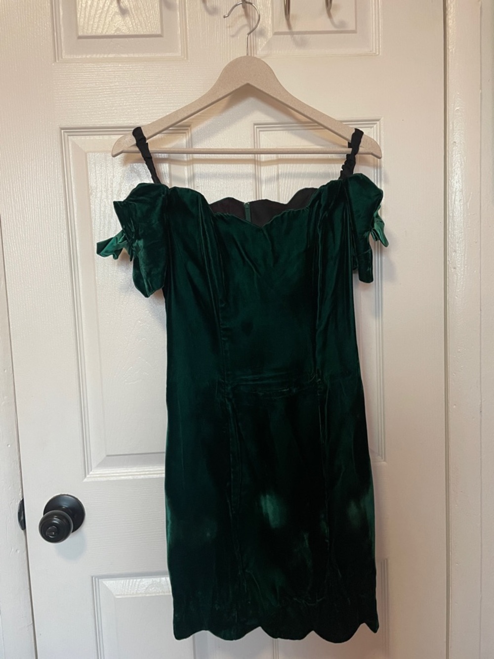 Rampage Deep Green Velvet One-Shoulder Cocktail Dress